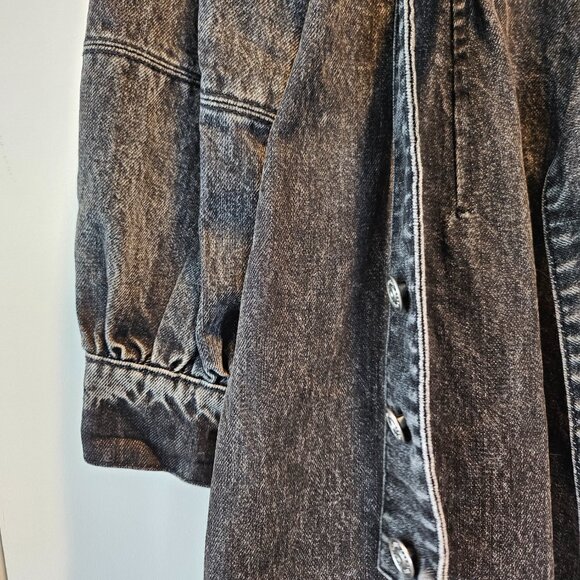 GANNI Acid Wash Denim Wrap Dress - Picture 2 of 13